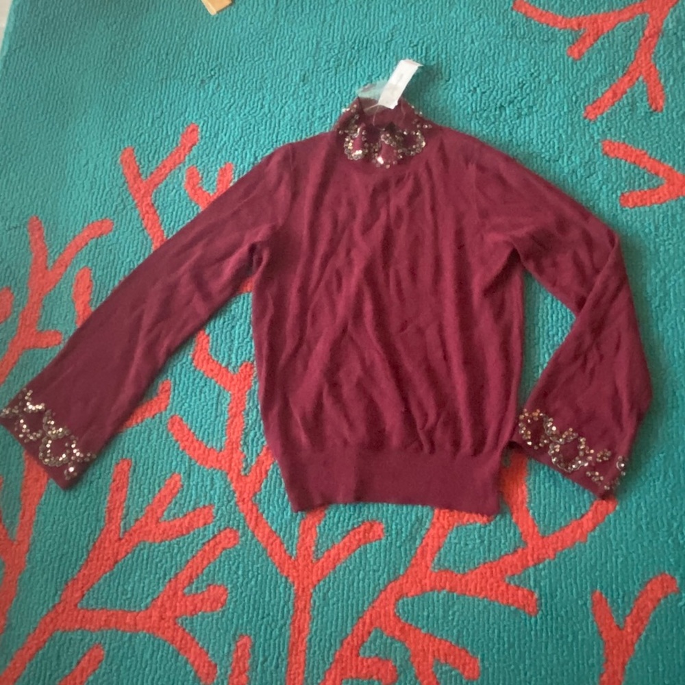 New Ann Taylor knit burgundy sweater